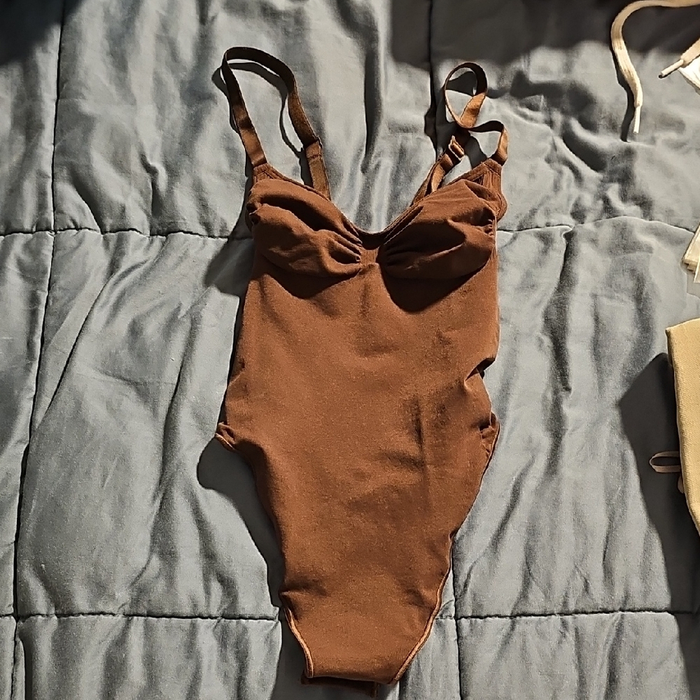 SKIMS Chocolate One Piece Shapewear